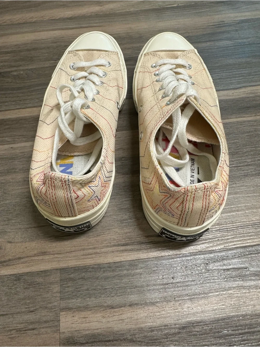 Converse Chuck Taylor 70 Rainbow Ox Light Bisque Sneakers - Picture 3 of 8